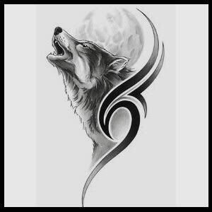 Wolf Tattoos on Howling Wolf Tattoo And Tribal Design