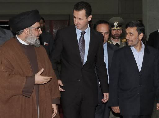 AhmadinejadAssadSayyedNasrallah.jpg Ahmadinejad, Assad, Sayyed Nasrallah image by salaami