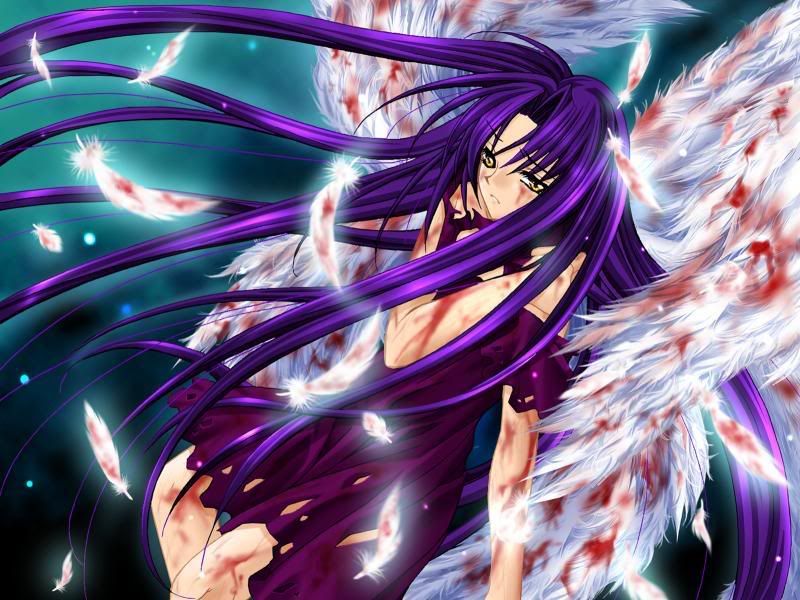 angel,anime,girl,blood,pain