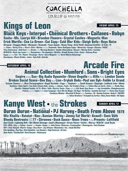 Coachella 2011 Line-Up
