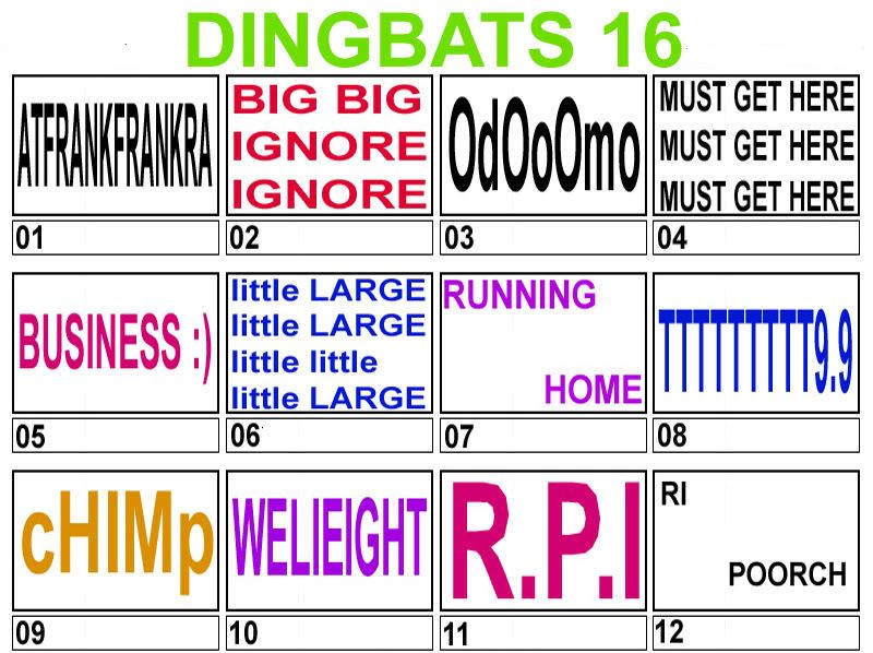 Dingbats Page 18 Over 50s Forum