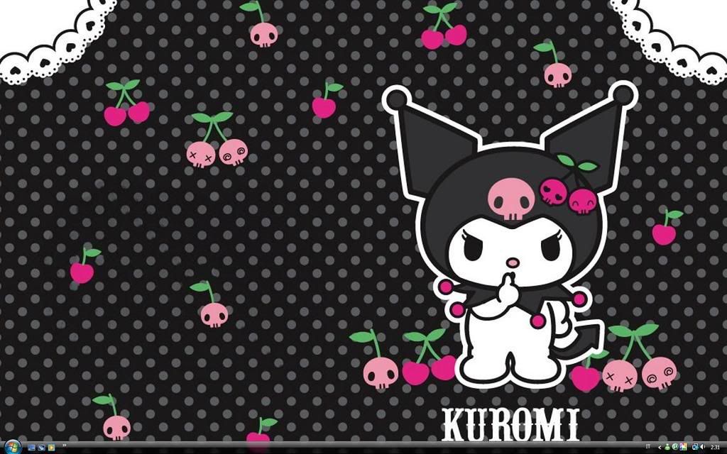 kuromi wallpaper. kuromi cherry Wallpaper