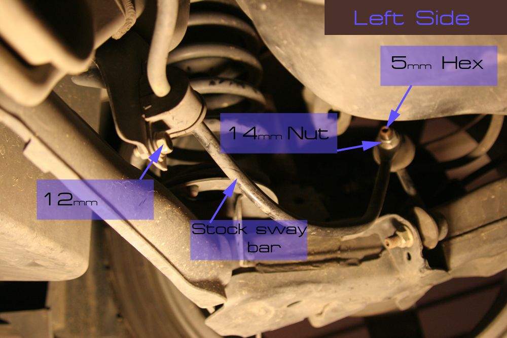 MOCA 2x Front Sway Bar End Links Fit For 2006-2011 Honda