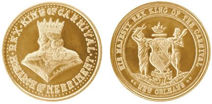 Rex Doubloon Mardi Gras Rex Doubloon