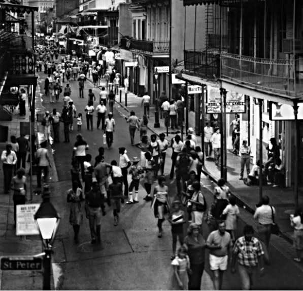 Bourbon Street in New Orleans Nighttime on Bourbon St. in New Orleans