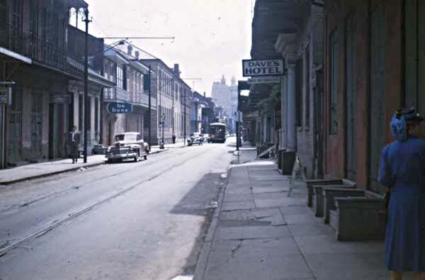 The Desire streetcar line in New Orleans The Desire streetcar line on Bourbon St. in New Orleans