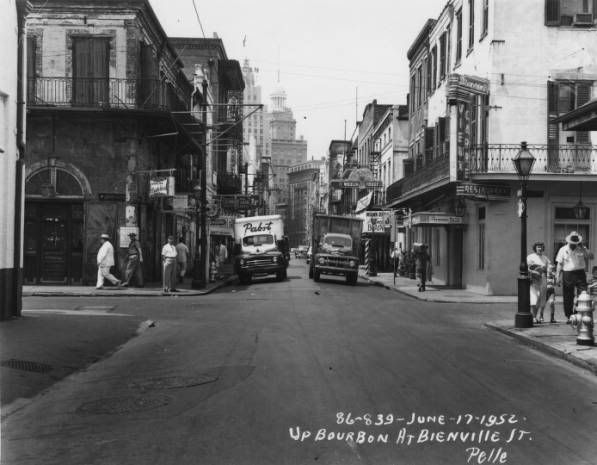 Photo of the French Quarter in New Orleans in 1952 The French Quarter of New Orleans in 1952