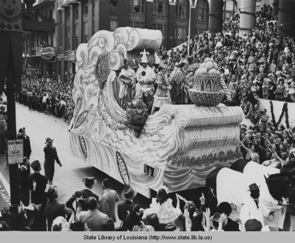 Krewe of Rex Parade Mardi Gras 1940s
