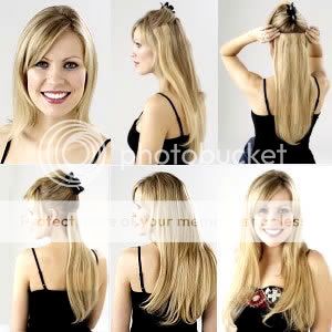 10 PIECE 20 CLIP IN HUMAN HAIR EXTENSIONS   #01  